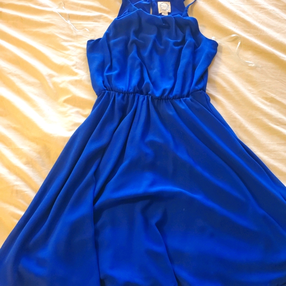 Blue above the knee dress